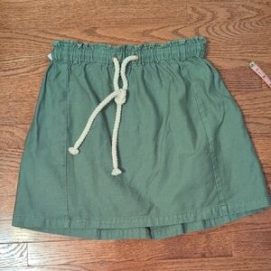 J. Crew Sage Green Paper Bag Drawstring Skirt